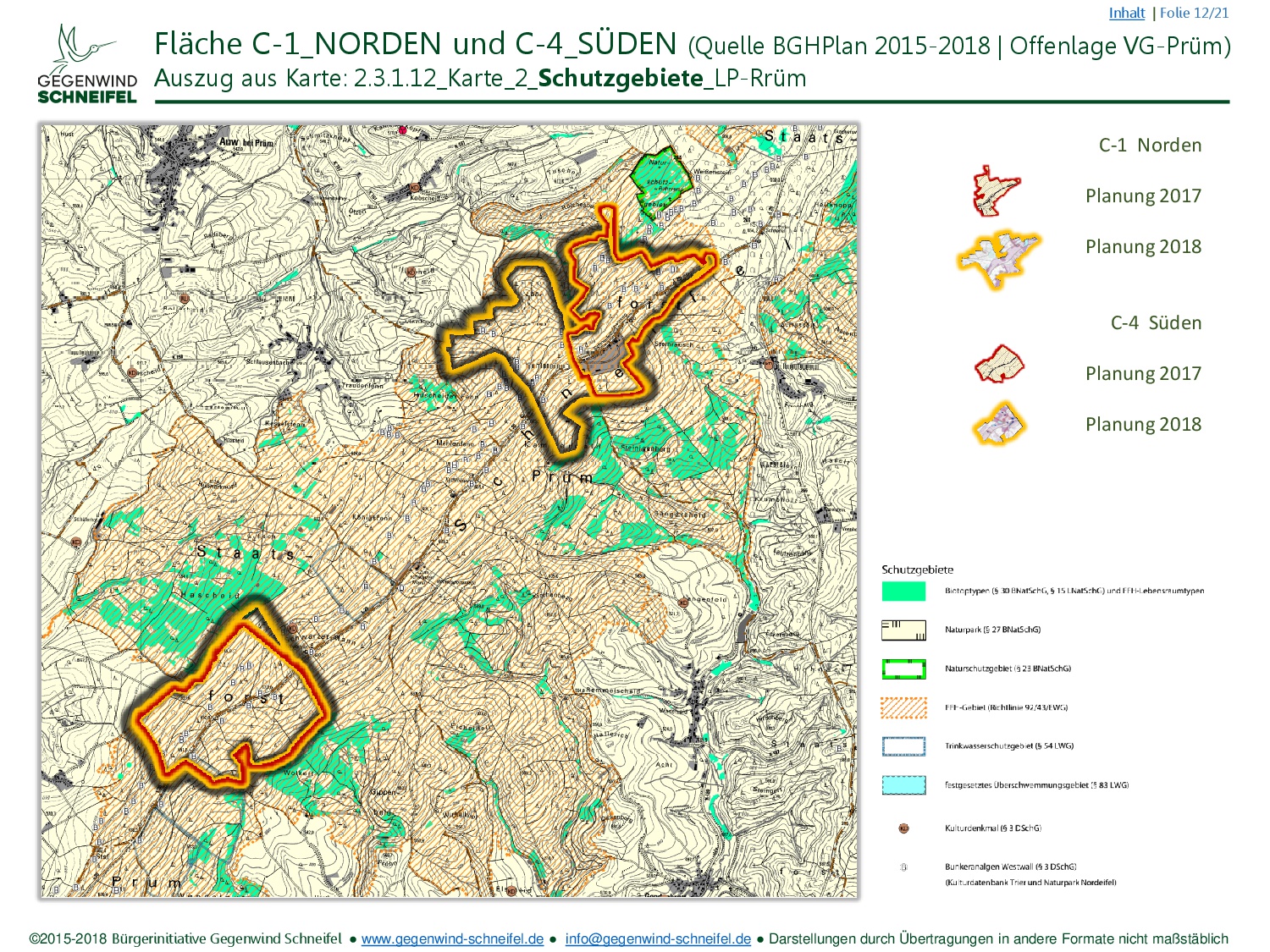 FNP Schneifel C1 C4 BiGWS C2018 (12 22) (Karte 2 Schutzgebiete)